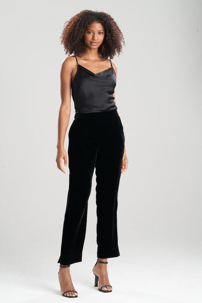 Buy Velvet Pull On Pants in Black Online Black