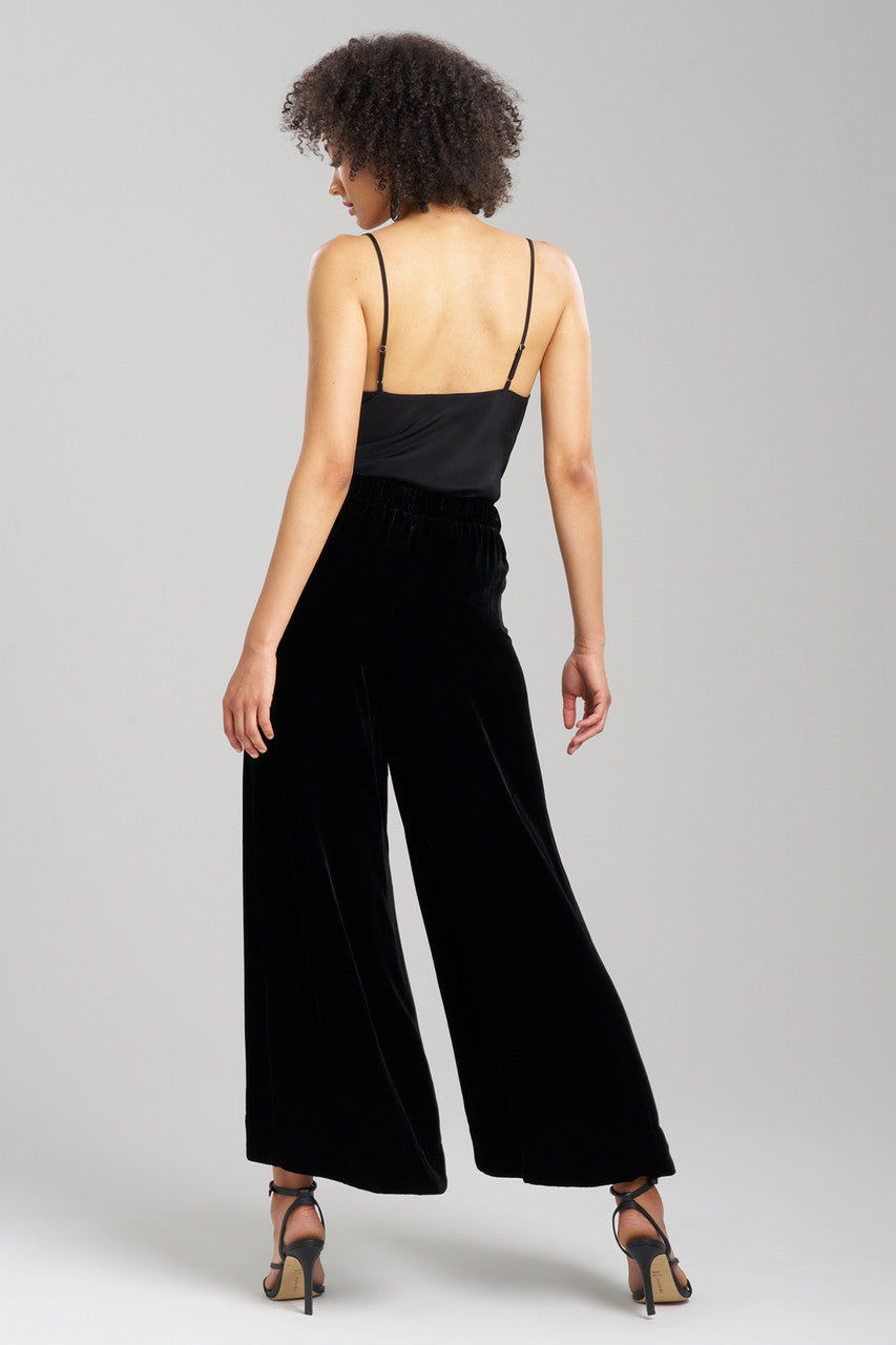 Buy Couture Velvet Silk Palazzo Pants in Black Online Black