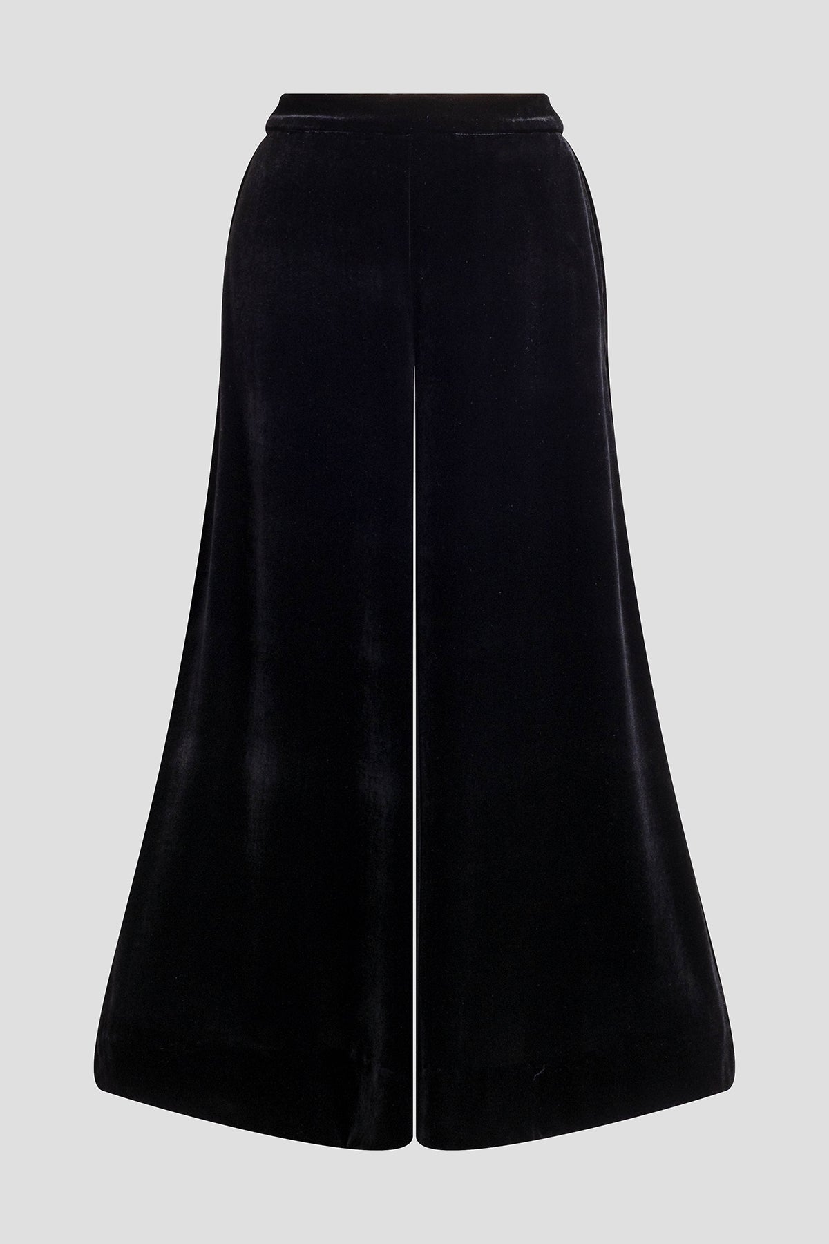 Buy Couture Velvet Silk Palazzo Pants in Black Online Black