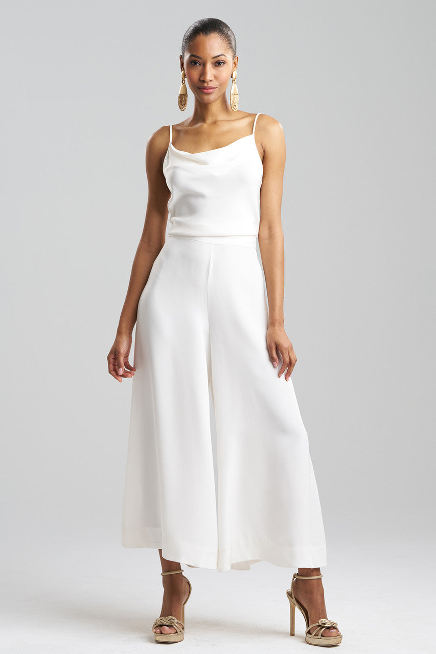 Buy Couture Silk Crepe Palazzo Pants in Warm White Online Warm White