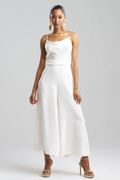 Buy Couture Silk Crepe Palazzo Pants in Warm White Online Warm White