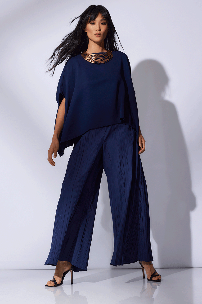 Buy Taffeta Plisse Pants in Midnight Navy Online Midnight Navy