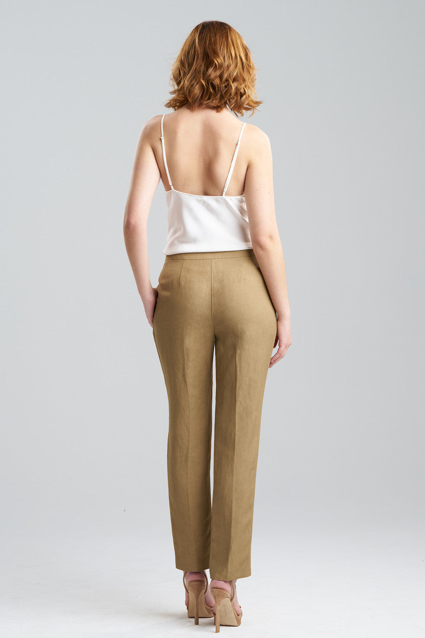 Buy Linen Slim Pants in Chai Online Chai