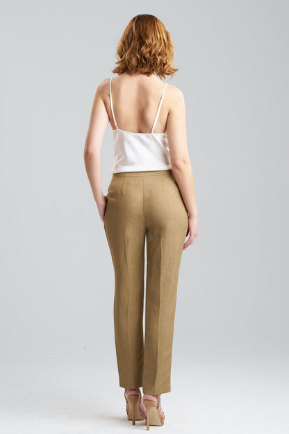 Buy Linen Slim Pants in Chai Online Chai