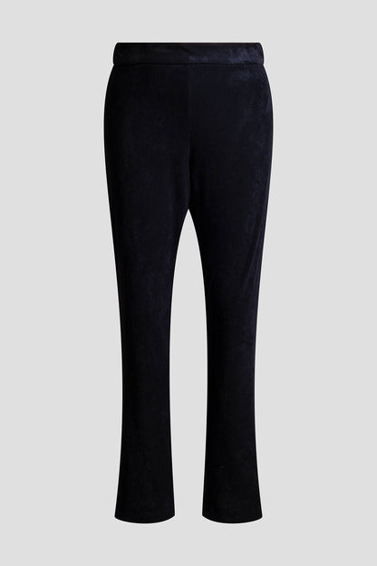 Vegan Luxe Suede Side Zip Ankle Pants Black