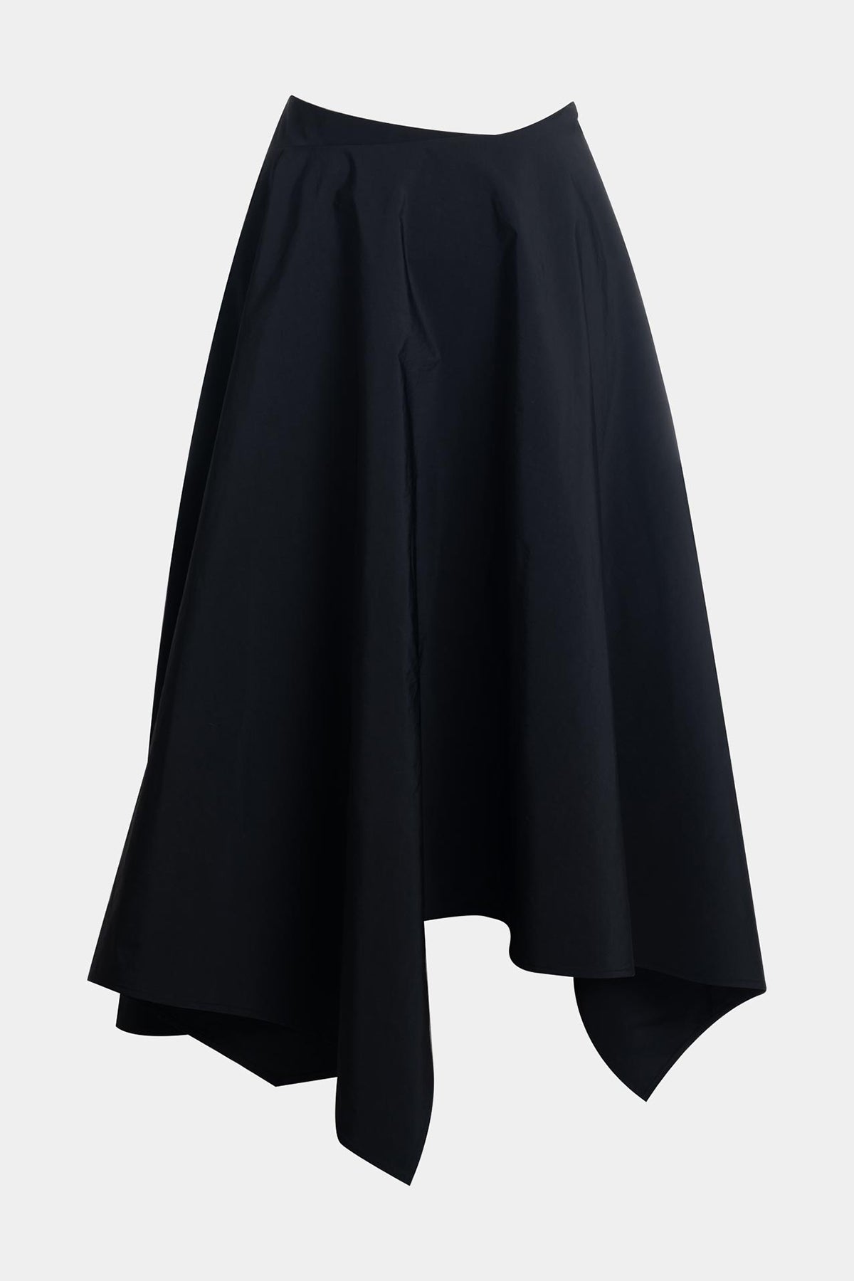 Taffeta Origami Maxi Skirt Black