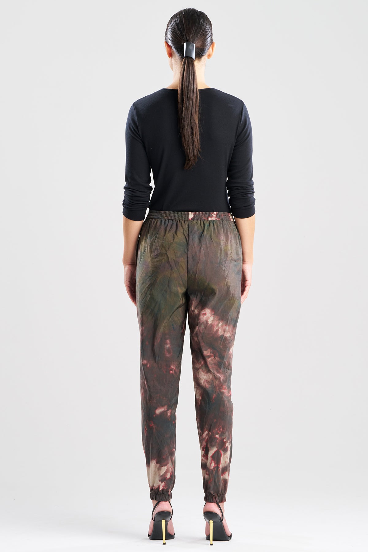 Niji Tie Dye Taffeta Joggers Green