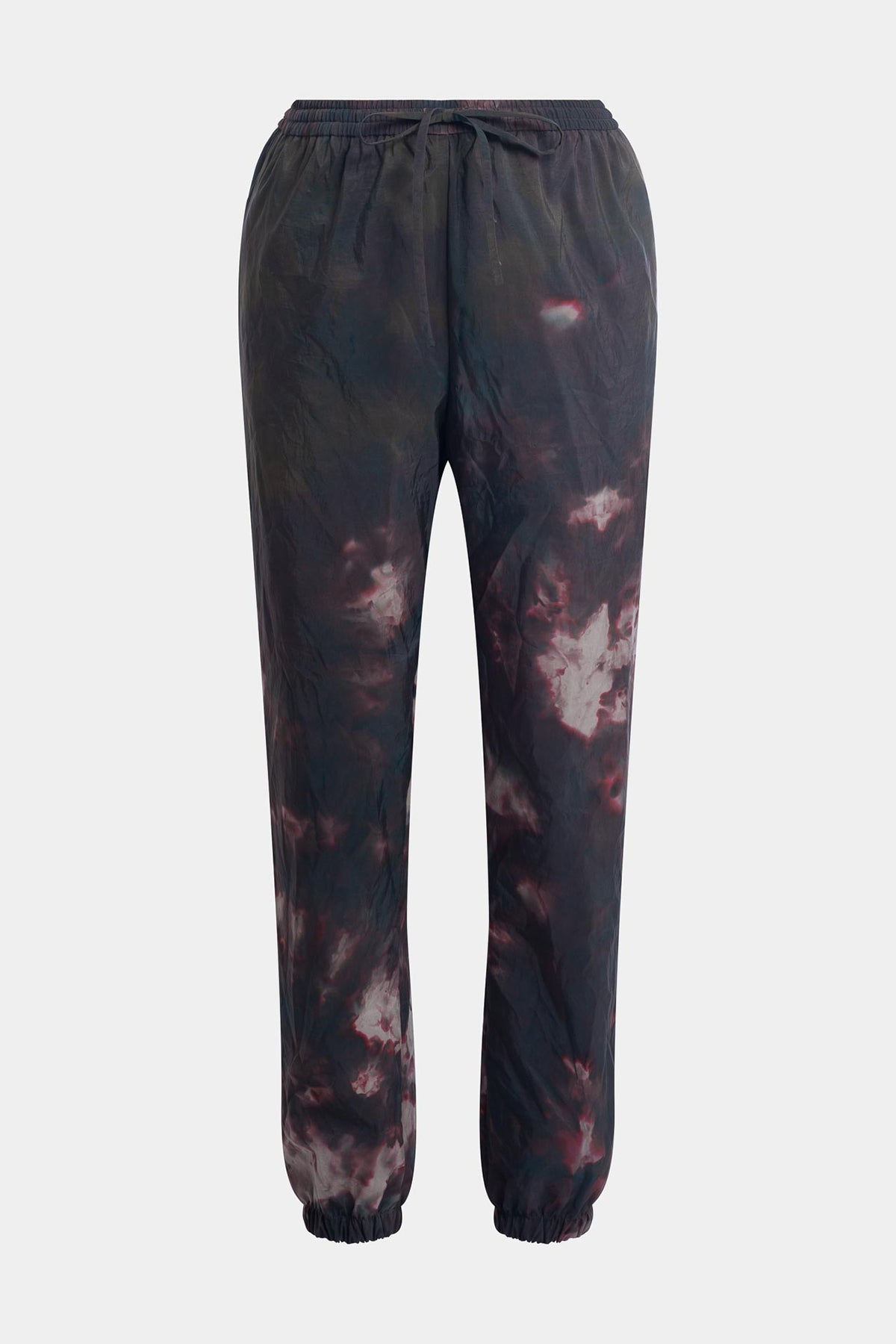 Niji Tie Dye Taffeta Joggers Green