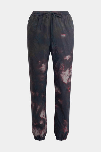 Niji Tie Dye Taffeta Joggers Green