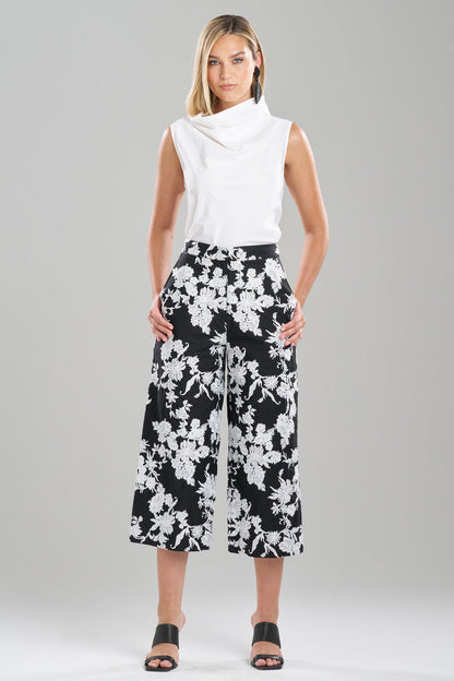 Buy Tangier Embroidered Cotton Pants in Black/White Online Black/White