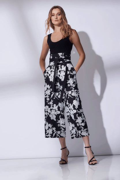 Buy Tangier Embroidered Cotton Pants in Black/White Online Black/White