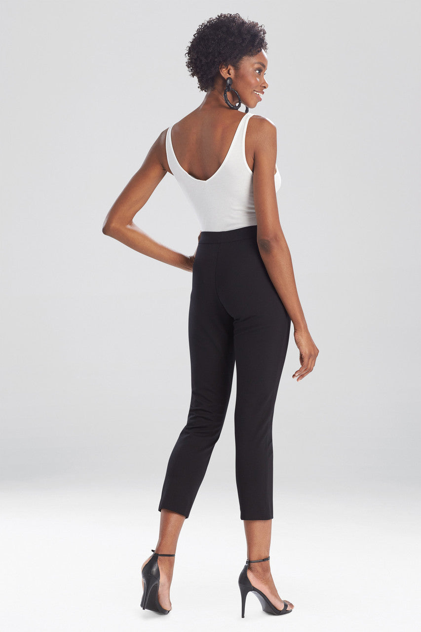 Buy Light Weight Ponte Slim Pants in Black Online Black