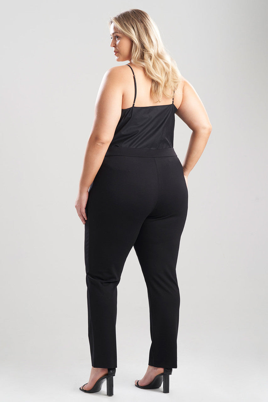 Buy Light Weight Ponte Slim Pants in Black Online Black