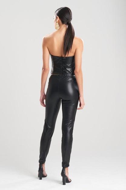 Buy Vegan Leatherette Leggings in Black Online Black