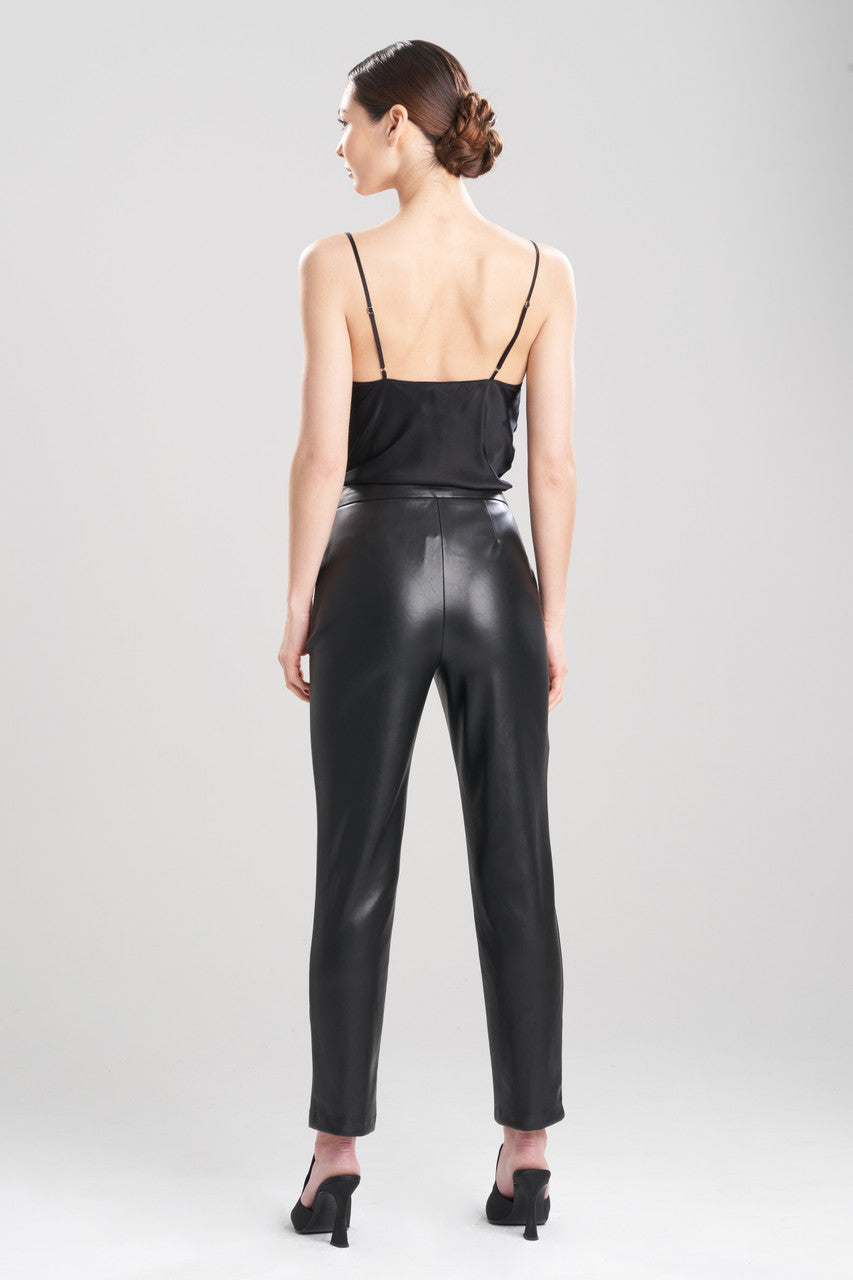 Buy Vegan Luxe Lambskin Ankle Pants in Black Online Black