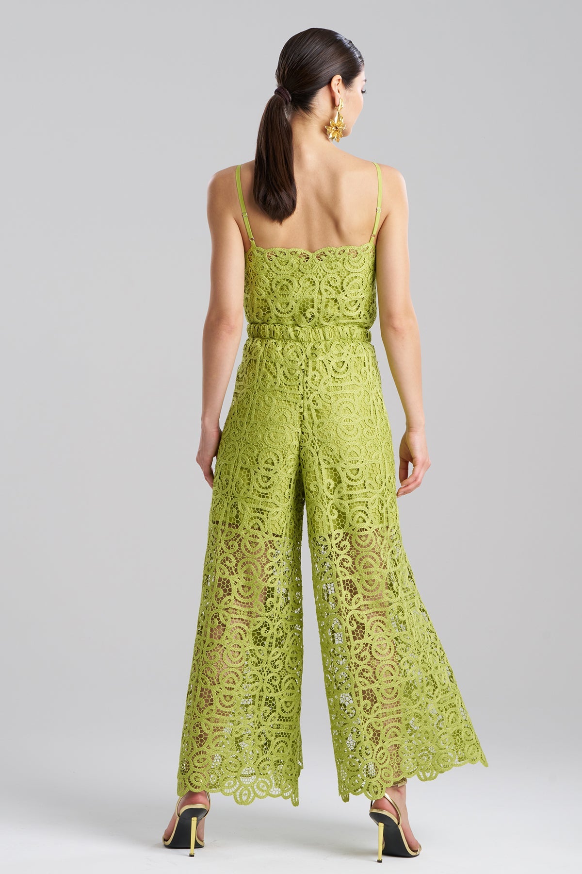 Raffia Lace Palazzo Pants Pear