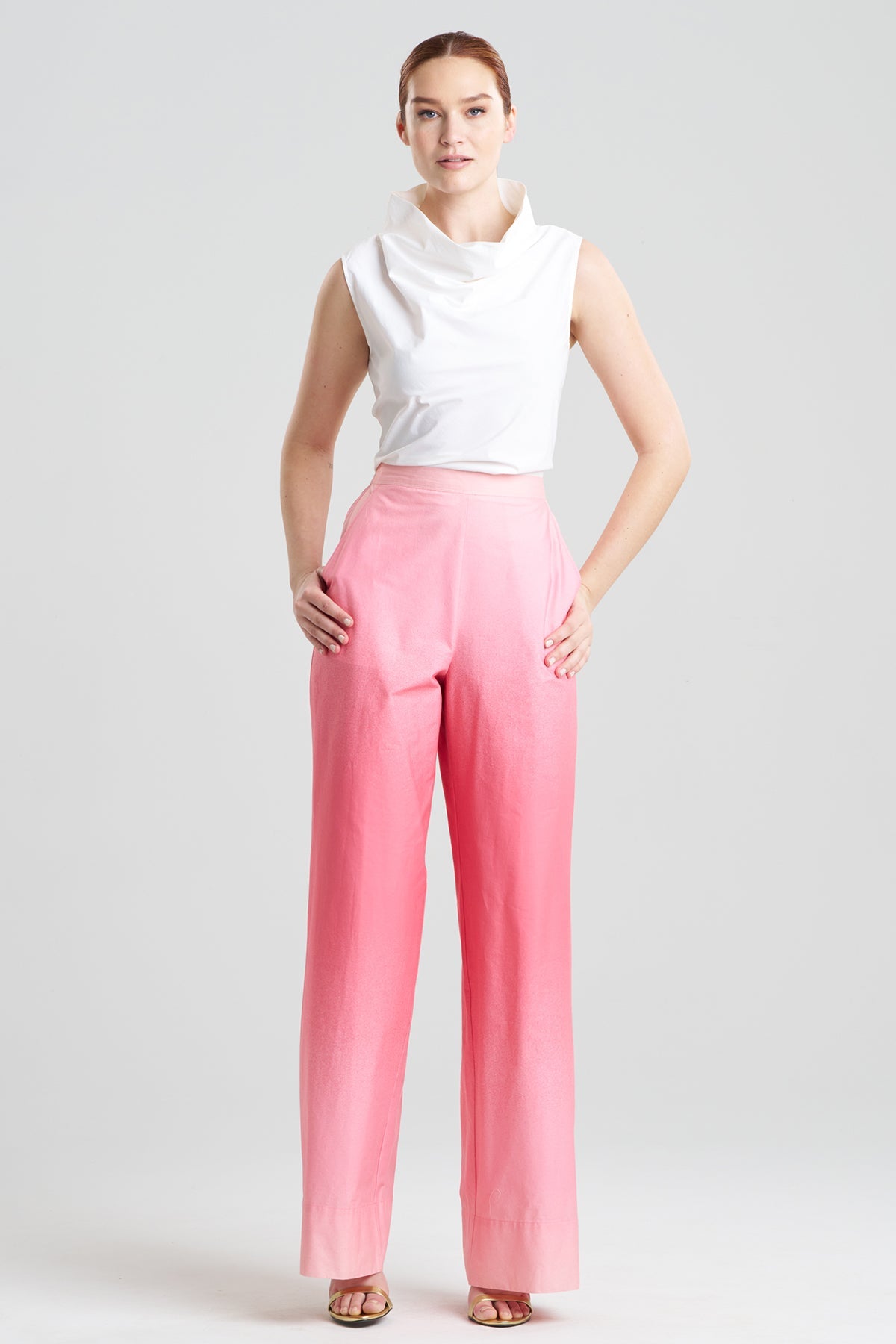 Akari Cotton Pull On Pants Flamingo