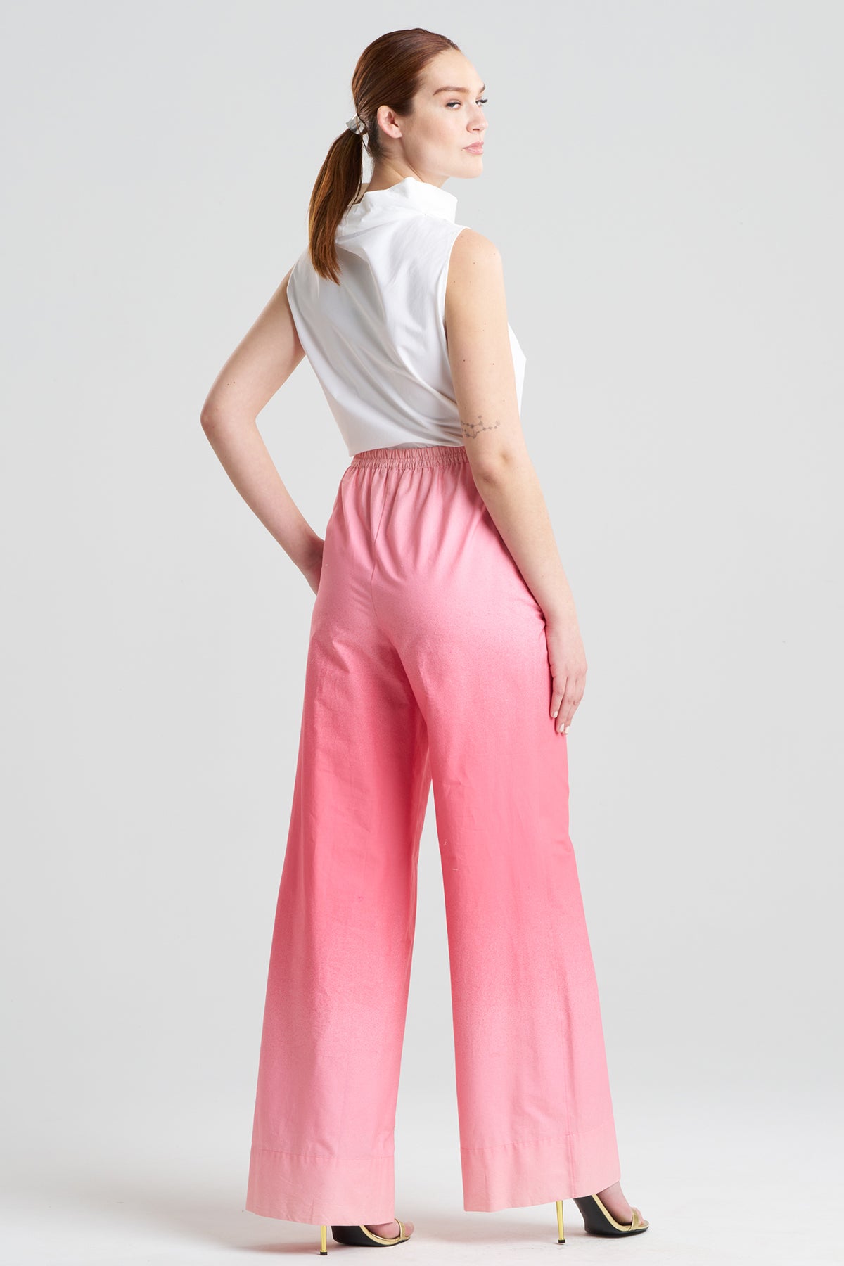 Akari Cotton Pull On Pants Flamingo
