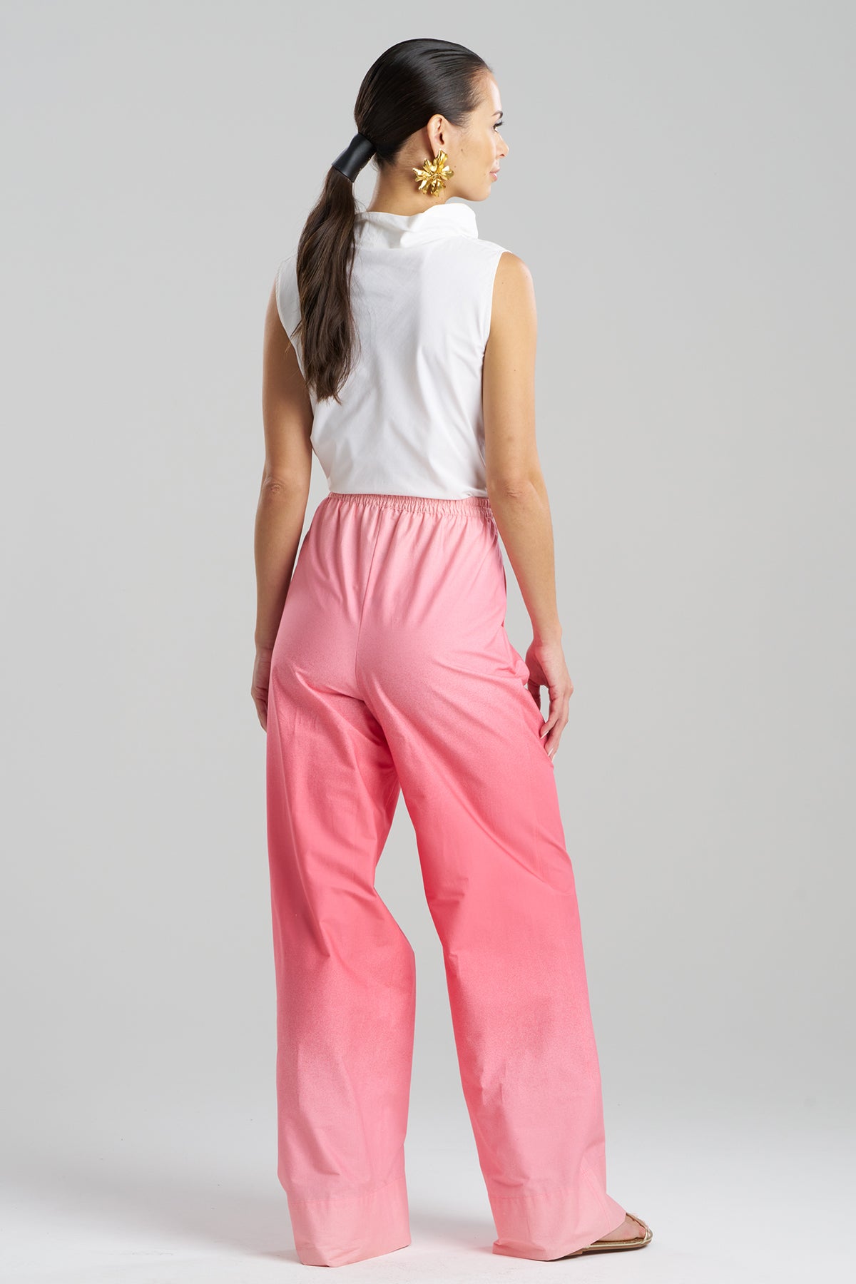 Akari Cotton Pull On Pants Flamingo