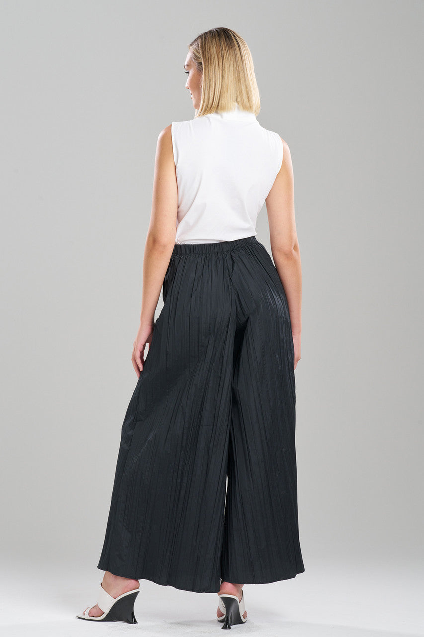 Buy Taffeta Plisse Pants in Black Online Black