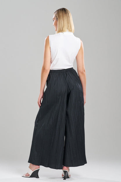 Buy Taffeta Plisse Pants in Black Online Black