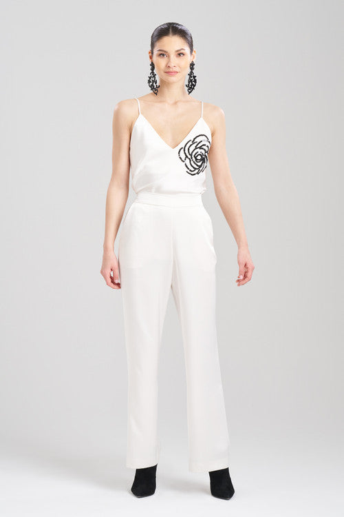 Buy Luxe Charmeuse Pants in Warm White Online Warm White