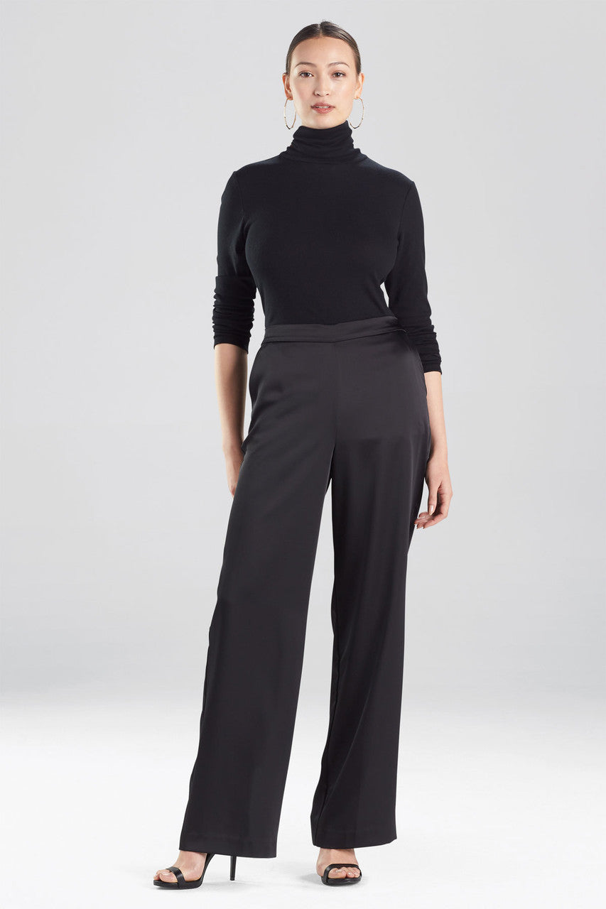 Buy Luxe Charmeuse Pants in Black Online Black