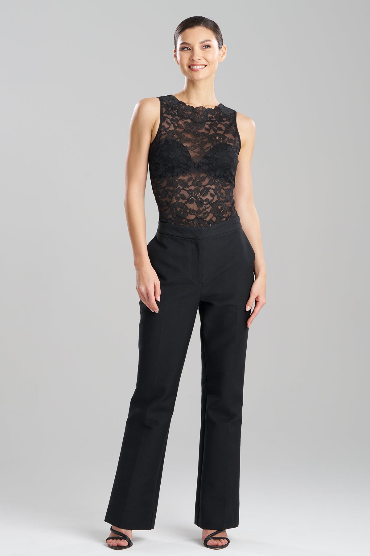 Canvas Cotton Trousers Black