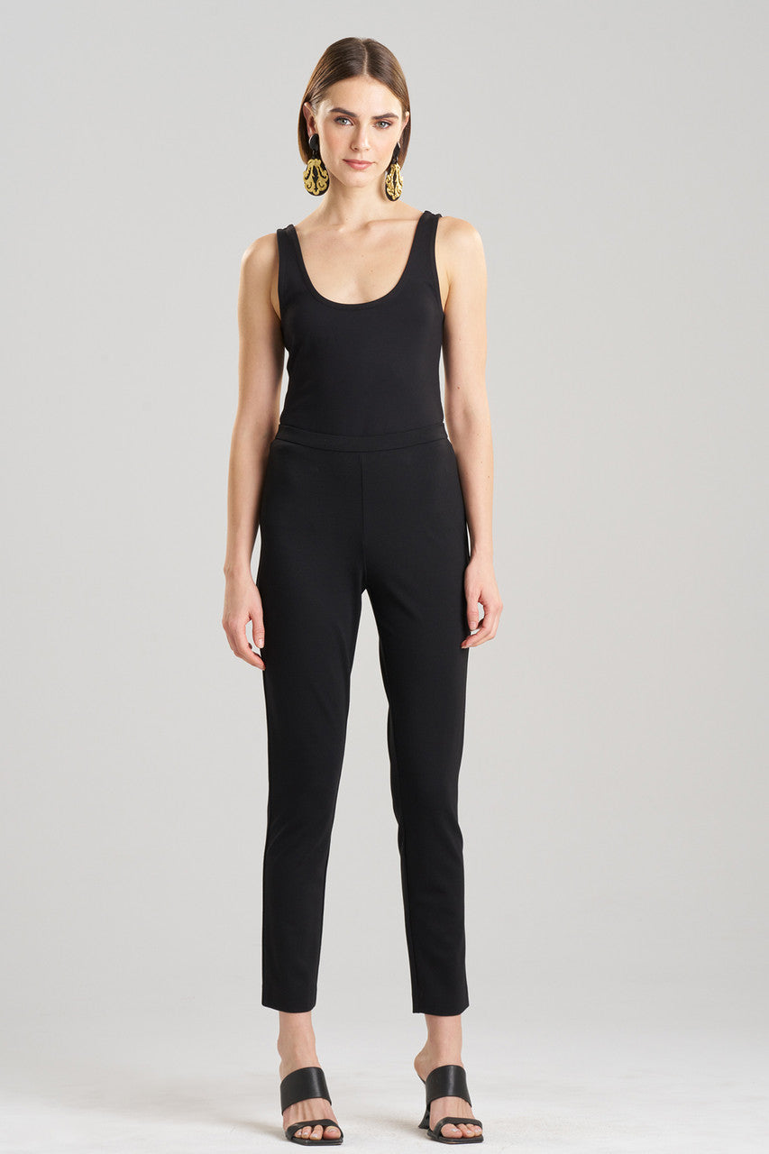 Buy Light Weight Ponte Straight Leg Pants in Black Online Black