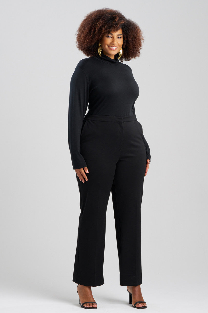 Buy Compact Knit Trousers in Black Online Black
