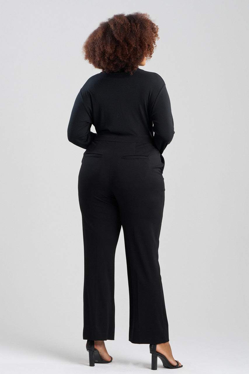 Buy Compact Knit Trousers in Black Online Black