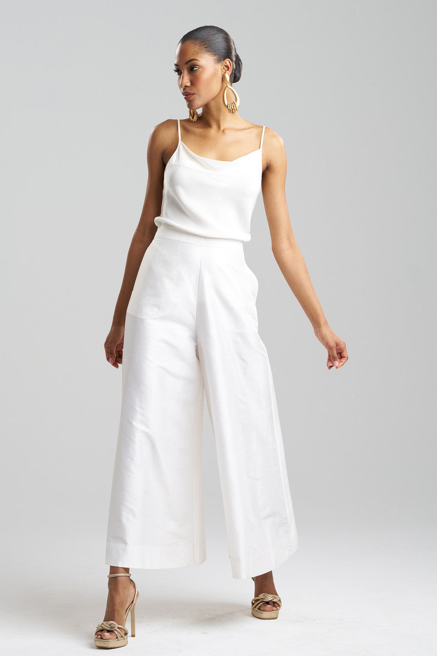 Buy Couture Silk Dupioni Palazzo Pants in White Online White