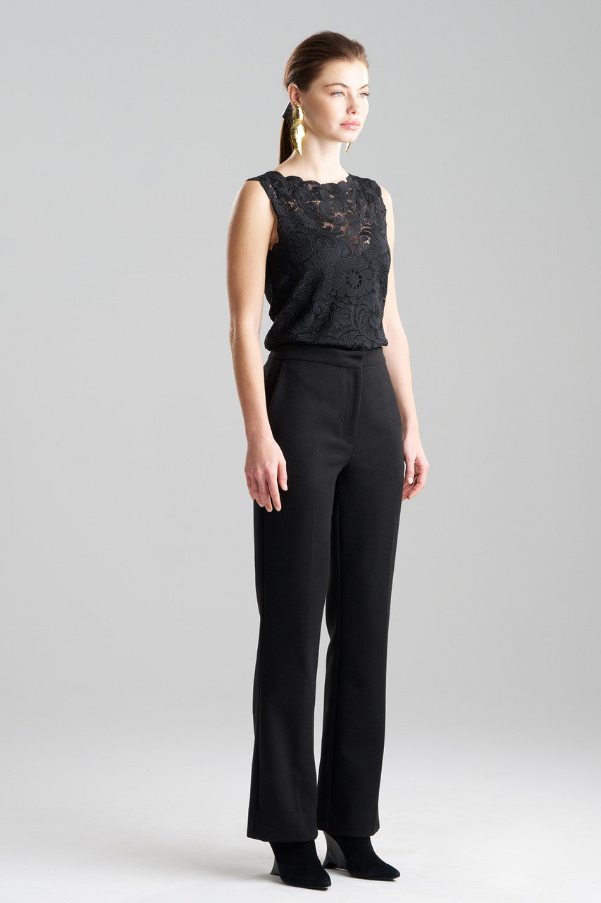 Buy Felt Zip Front Trousers in Black Online Black