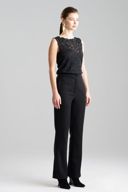 Buy Felt Zip Front Trousers in Black Online Black