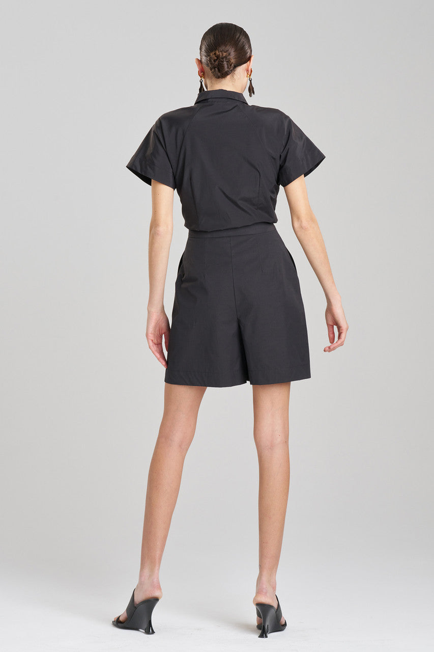 Buy Tech Cotton Taffeta Shorts in Black Online Black