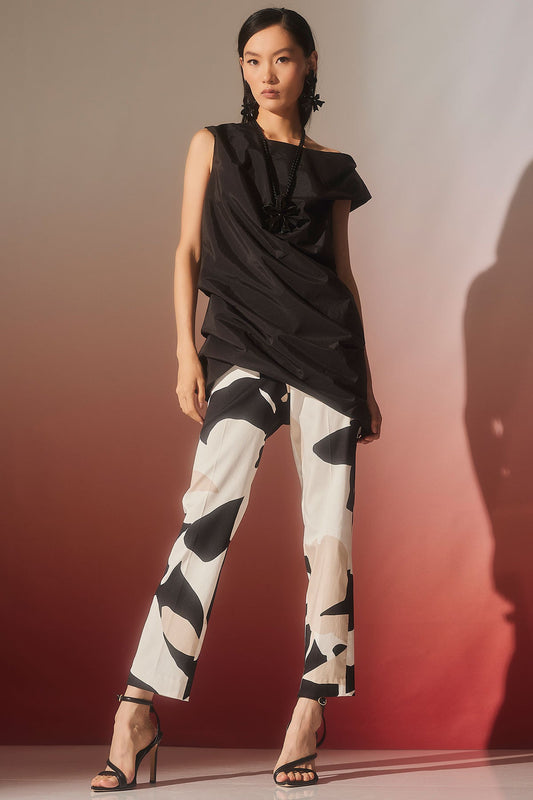 Nishi Cotton Side Zip Ankle Pants Neutral