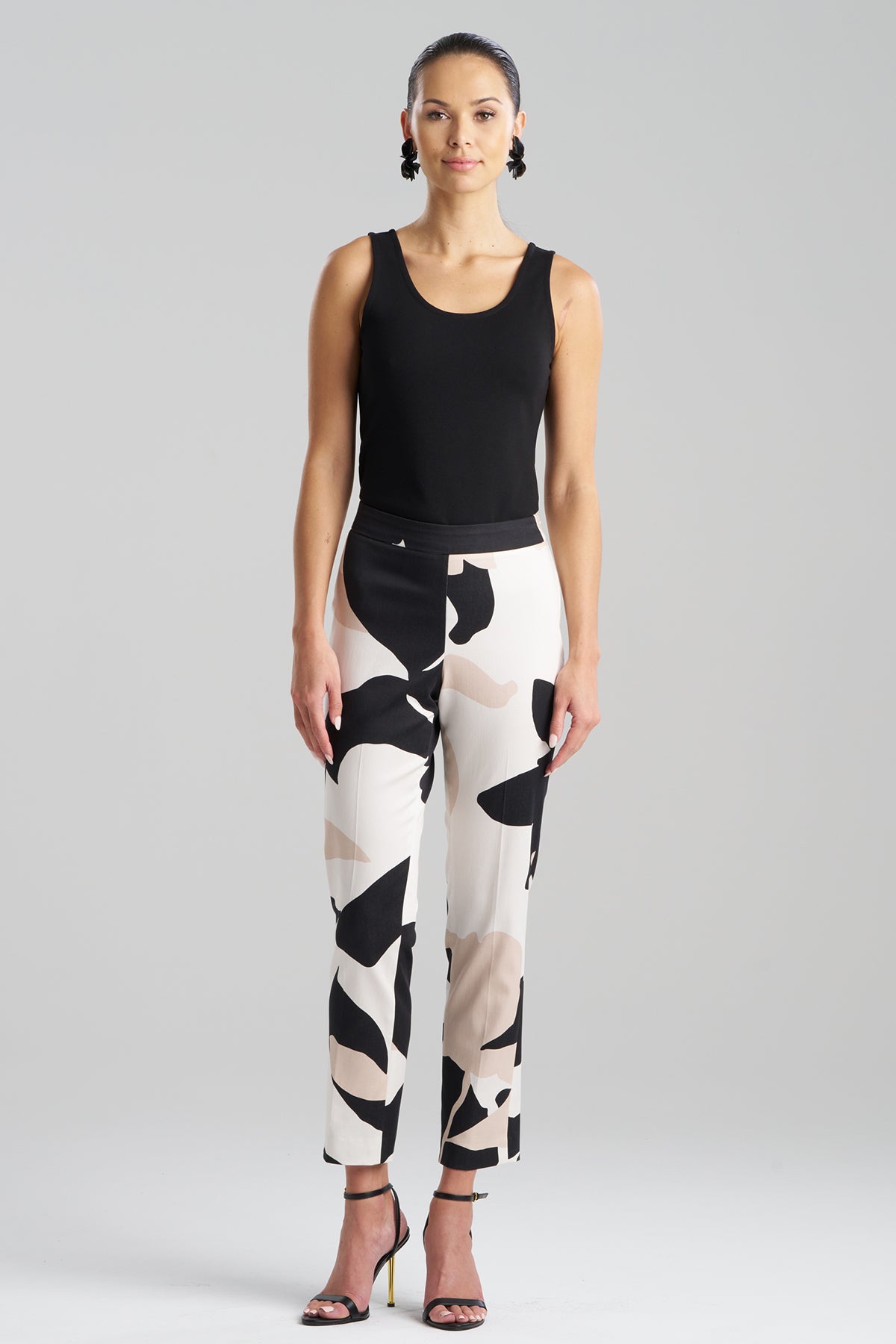 Nishi Cotton Side Zip Ankle Pants Neutral