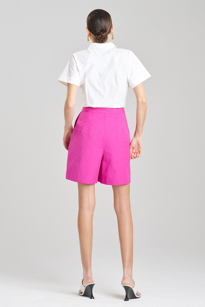 Buy Tech Cotton Taffeta Shorts in Bright Berry Online Bright Berry