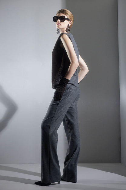 Buy Double Jersey Trousers in Charcoal Online Charcoal