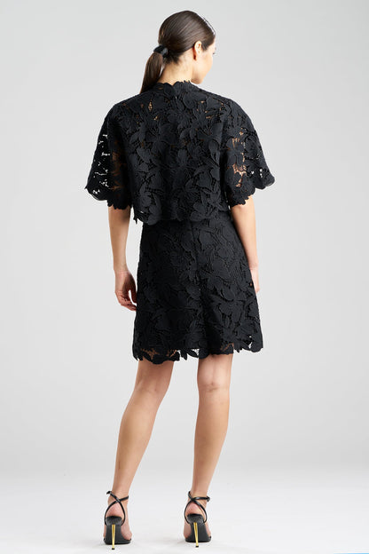 Peony Floral Lace Bolero Black