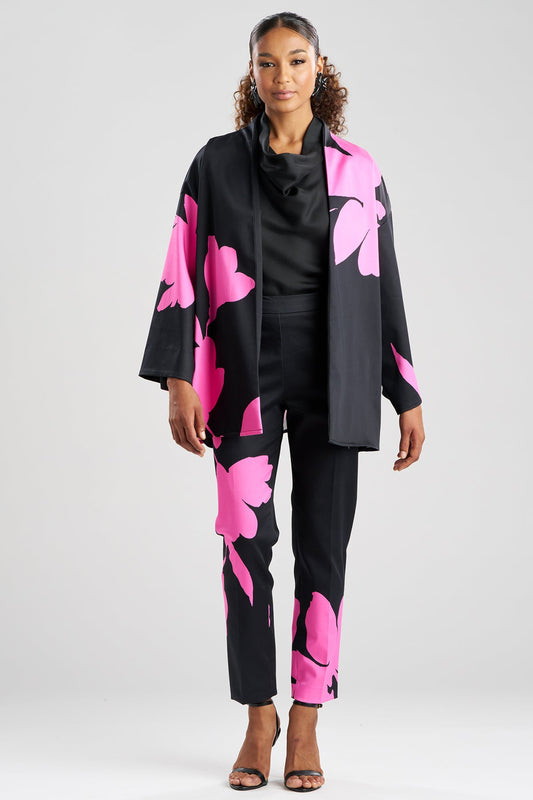 Peony Cotton Chino Coat Fresh Pink/Black