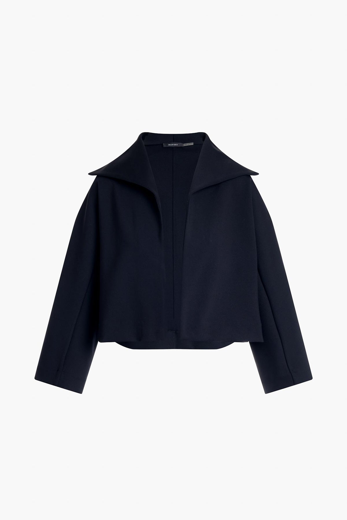 Techno Crepe Stand Collar Jacket Black