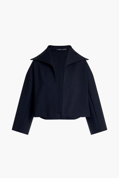 Techno Crepe Stand Collar Jacket Black