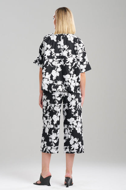 Buy Tangier Embroidered Cotton Jacket in Black/White Online Black/White