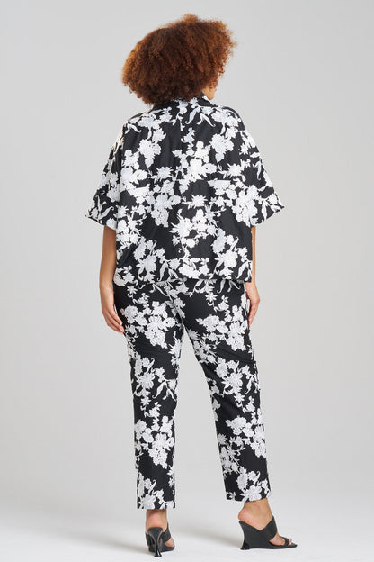 Buy Tangier Embroidered Cotton Jacket in Black/White Online Black/White