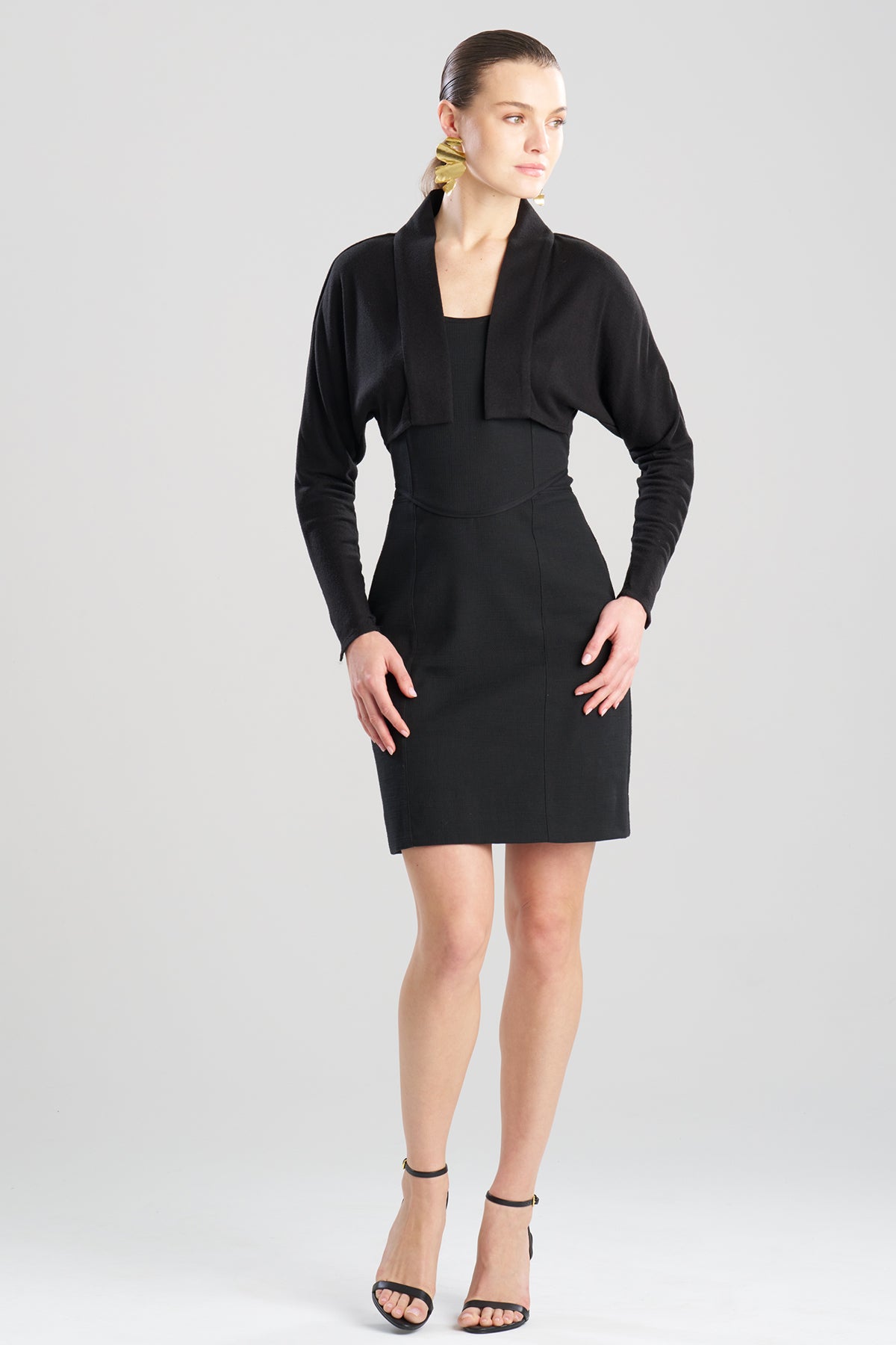 Lightweight Knit Shrug Black