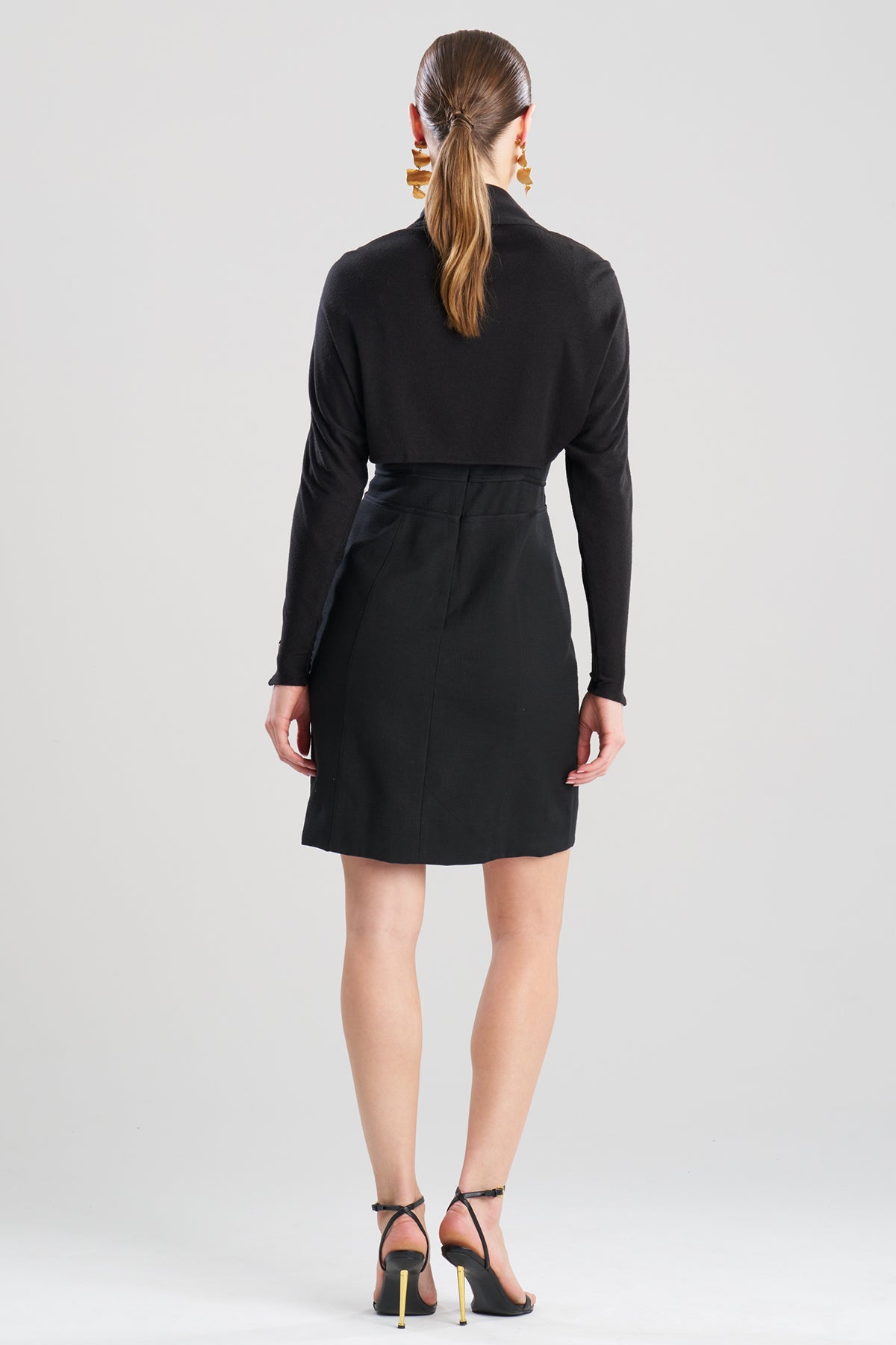 Lightweight Knit Shrug Black