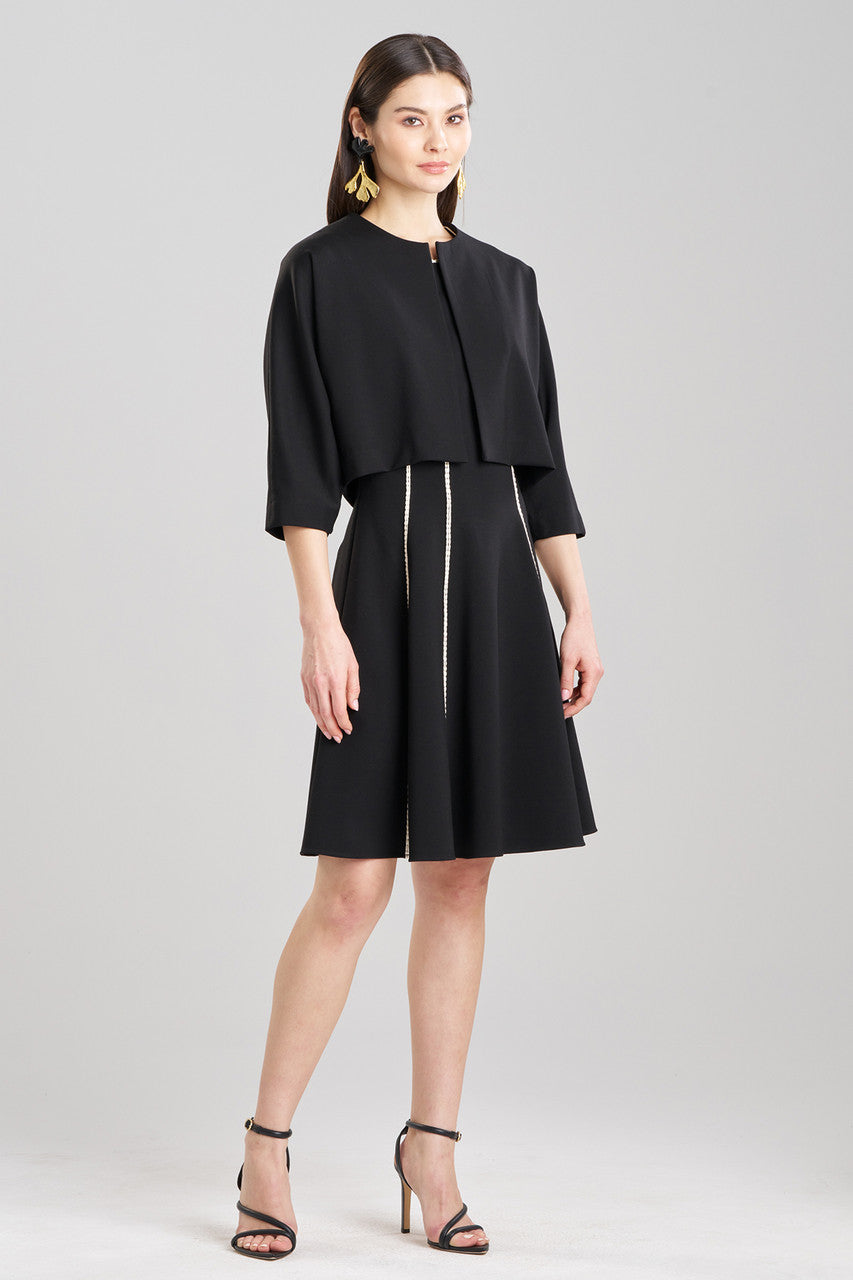 Buy Compact Knit Cropped Bolero in Black Online Black