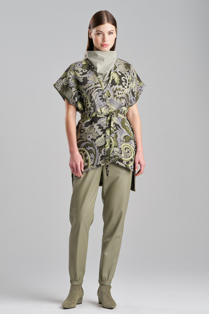Buy Shinrin Paisley Jacquard Poncho Wrap in Sage Online Sage