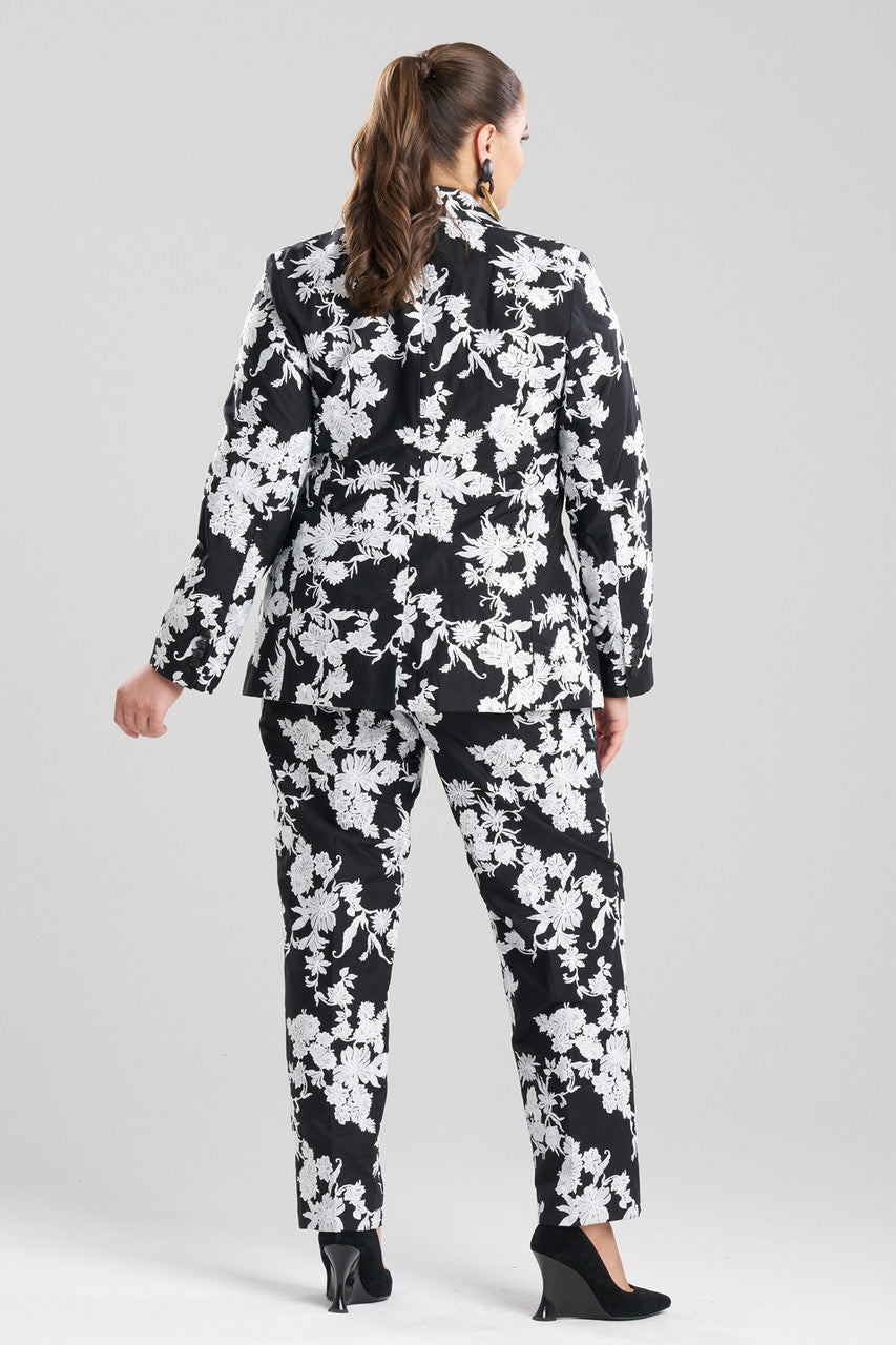 Buy Tangier Embroidered Cotton Tailored Blazer in Black/White Online Black/White